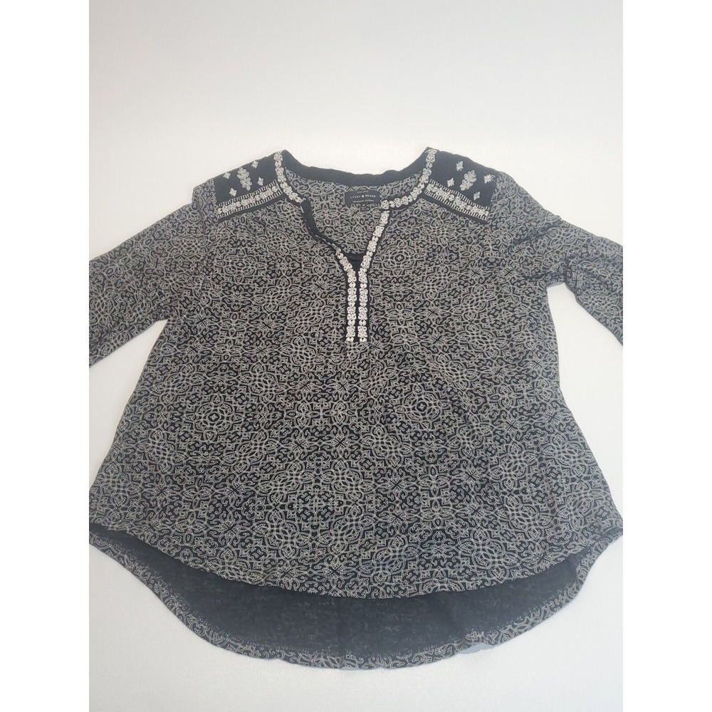 Lucky‎ Brand Women's Long Sleeve Blouse Top, Medium